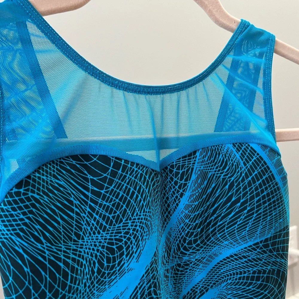 Elevé Girls blue and black leotard size L - Picture 5 of 5